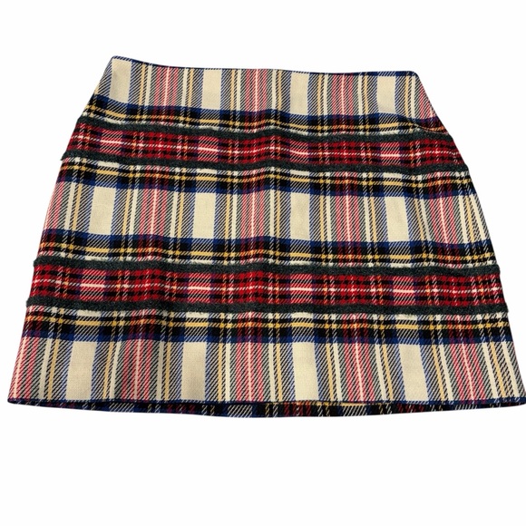 J. Crew Dresses & Skirts - J. Crew Plaid Mini Skirt - Red, Blue, and Cream